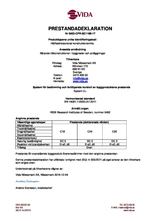 test1Prestandadeklaration Nössemark - 0402-CPR-SC1186-17